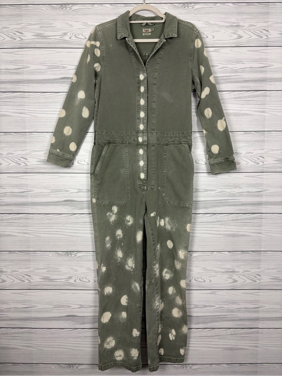 Faherty Pants - Faherty Sun bleached organic cotton green jumpsuit size medium